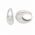 PM056 – Silver Chunky Oval Huggie Minđuše