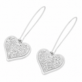 PM057 – Silver Filigree Heart Drop Minđuše