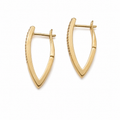 PM075G – Gold Shield Micro Pavé Hoop Minđuše