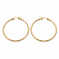 PM008G – Gold Thin Plain 42 mm Hoop Minđuše