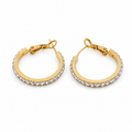 PM027G – Gold Crystal Ring Small Minđuše