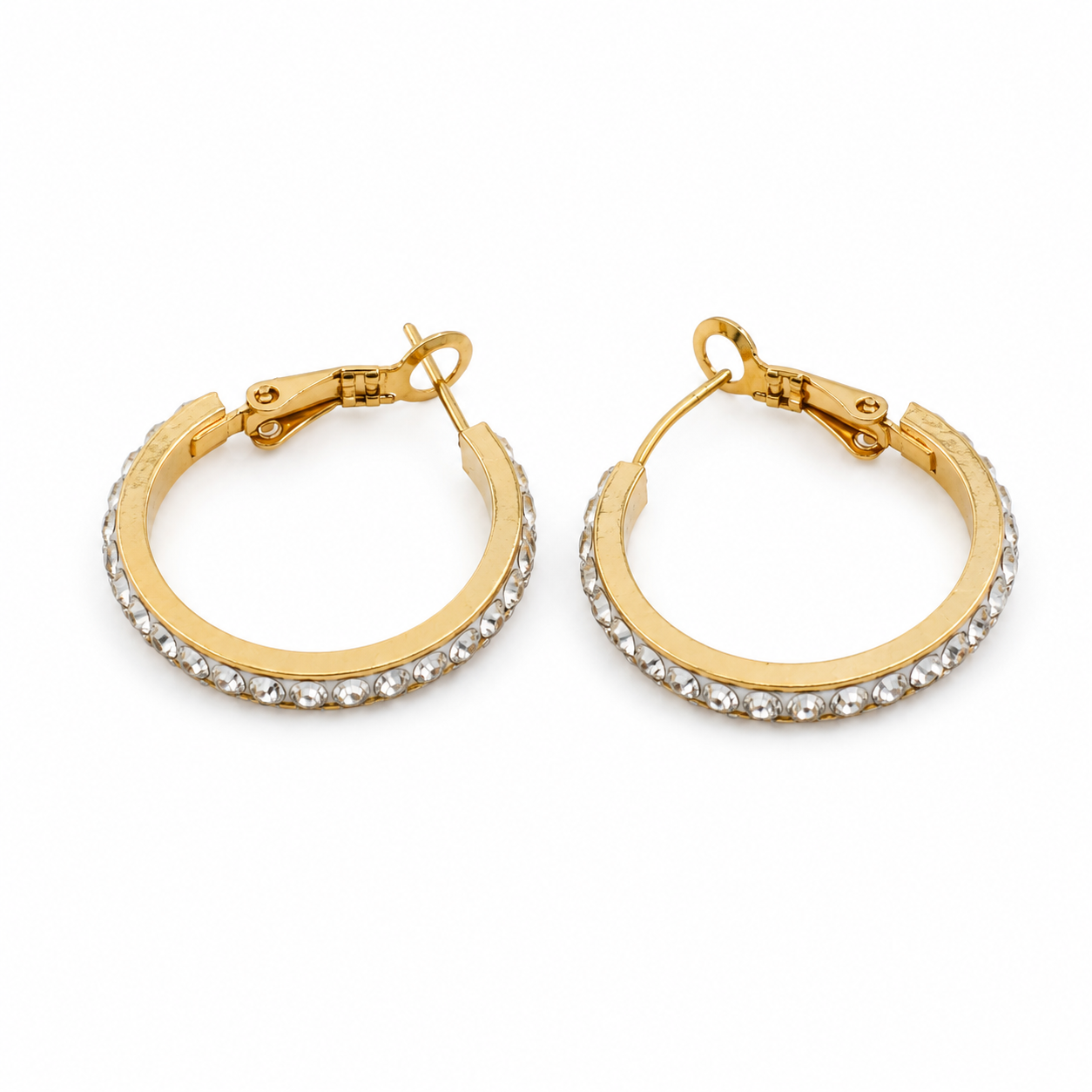 PM027G – Gold Crystal Ring Small Minđuše
