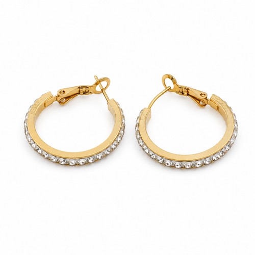 PM027G – Gold Crystal Ring Small Minđuše