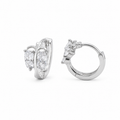 PM001 – Silver Butterfly CZ Huggie Minđuše