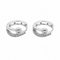 PM027 – Silver Double Hoop Bezel Solitaire CZ Minđuše
