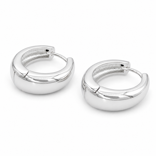 PM039 – Silver Bubble Huggie Minđuše