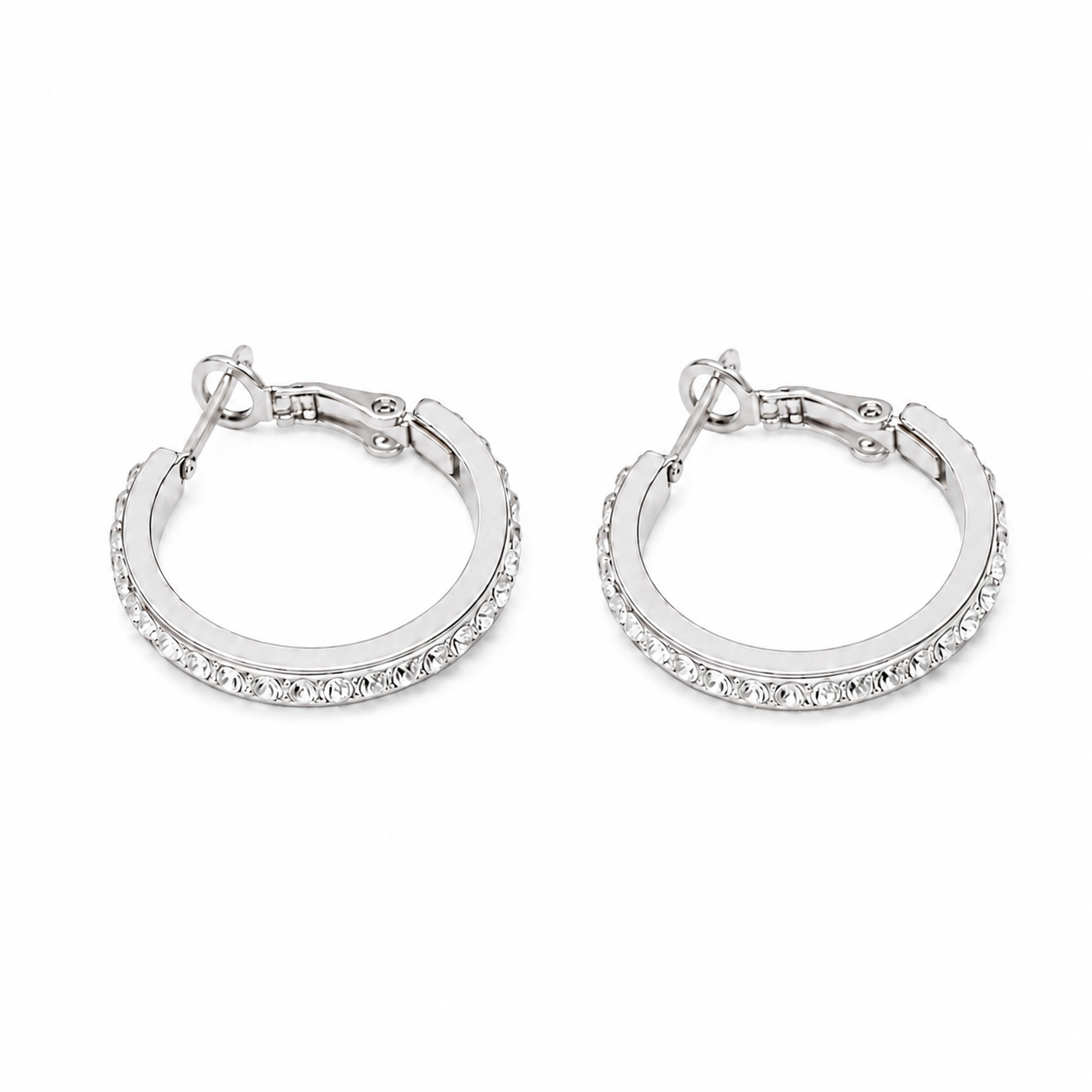 PM064 – Silver Crystal Ring Small Minđuše