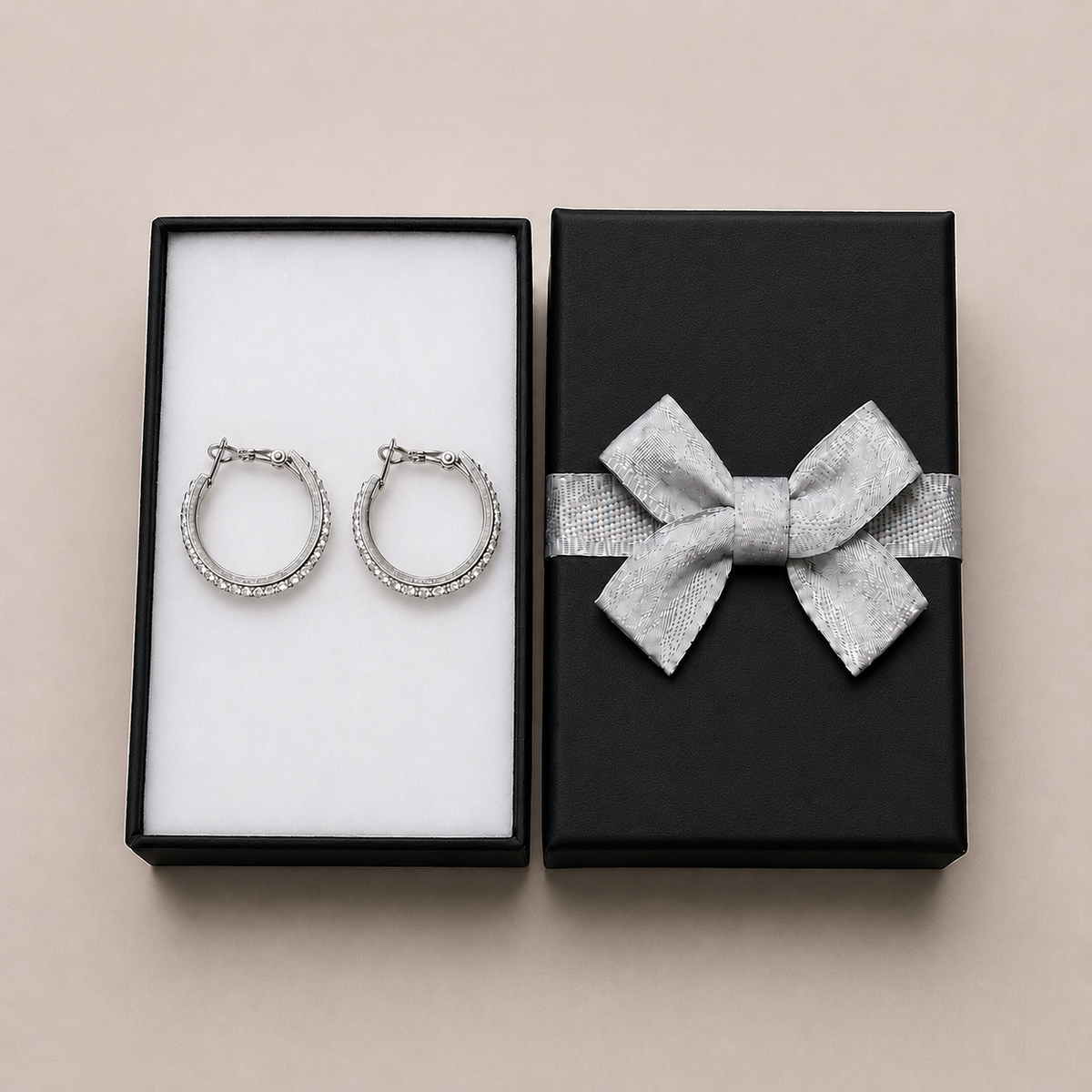 PM064 – Silver Crystal Ring Small Minđuše