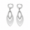 PM071 – Silver Double Marquise Pavé Drop Minđuše