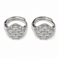 PM097 – Silver Illusion Set Marquise CZ Huggie Minđuše