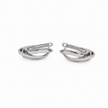 PM080 – Silver Interlocked Duo Hoop Minđuše