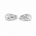 PM081 – Silver Baroque Swirl Open Huggie Minđuše