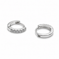 PM136 – Silver Crystal Row Mini Huggie Minđuše