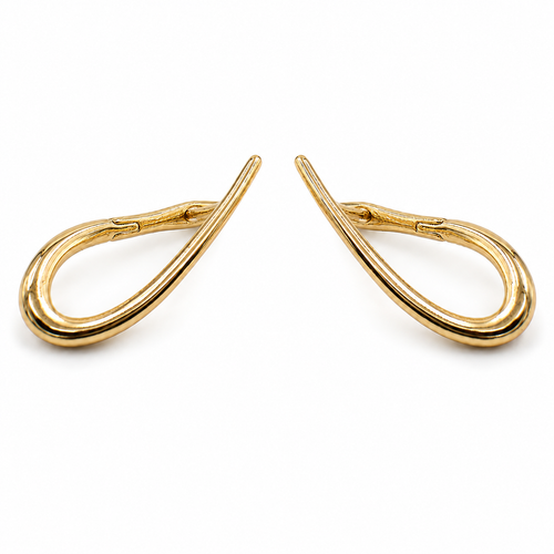 PM011G – Gold Teardrop Loop Ear Crawler Minđuše