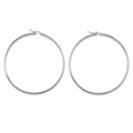 PM150 – Silver Thin Plain 78 mm Hoop Minđuše