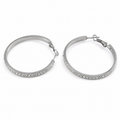 PM046 – Silver Crystal Ring Large Minđuše