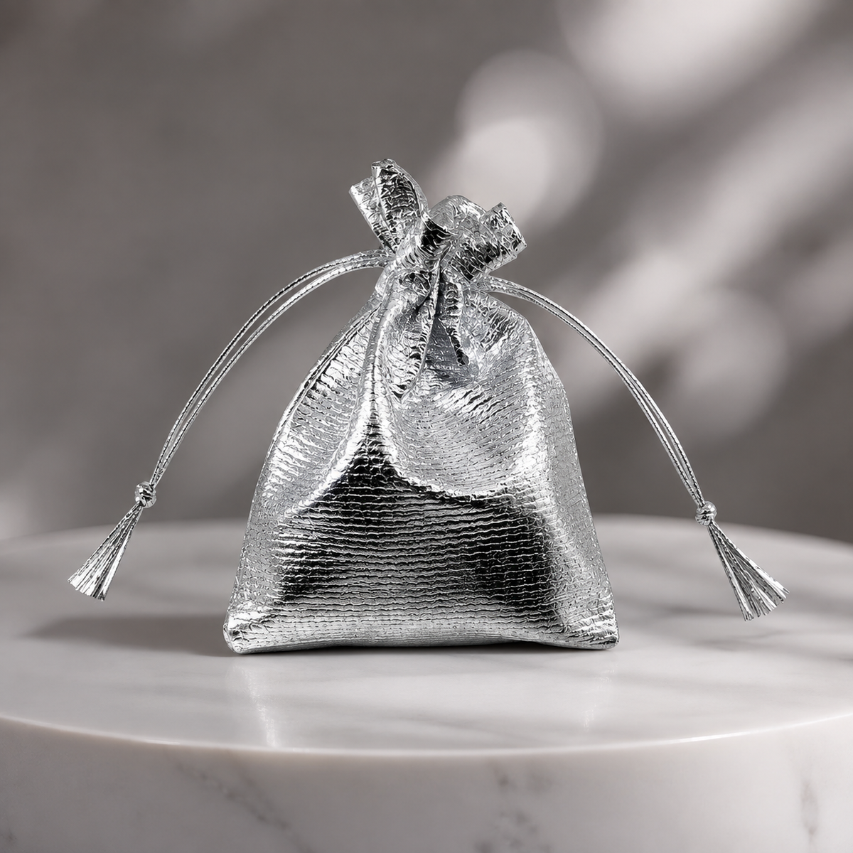 PM029 – Silver Smooth Chunky Huggie Minđuše