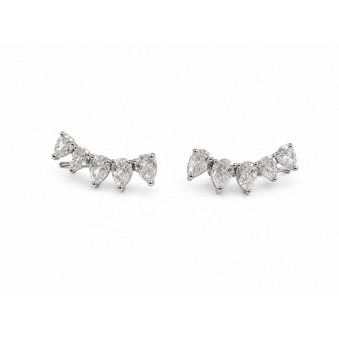 PM051 – Silver Rising Star Ear Crawler Minđuše