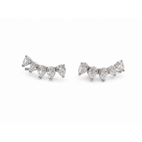 PM051 – Silver Rising Star Ear Crawler Minđuše