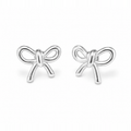 PM091 – Silver Ribbon Knot Stud Minđuše