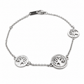 PN002 – Silver Tree of Life Triple Station Chain Narukvica